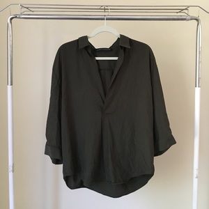 Zara collard blouse